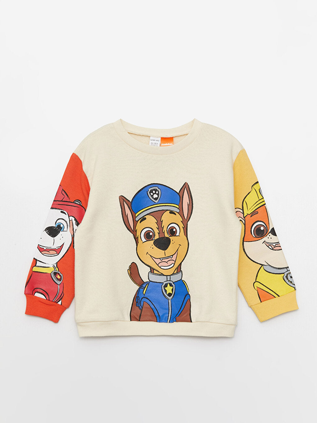 Crew Neck Long Sleeve Paw Patrol Printed Baby Boy Sweatshirt