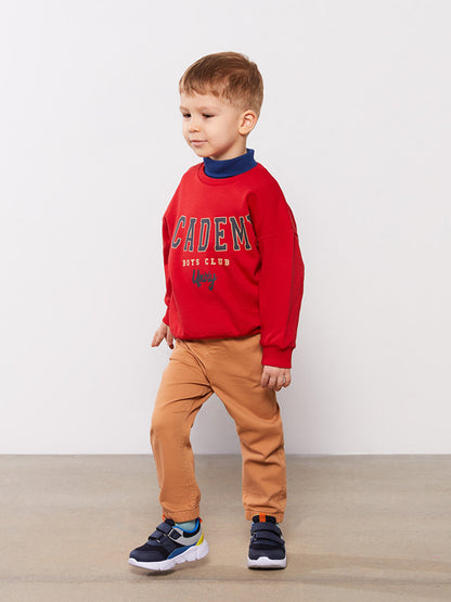 Crew Neck Long Sleeve Printed Baby Boy Sweatshirt