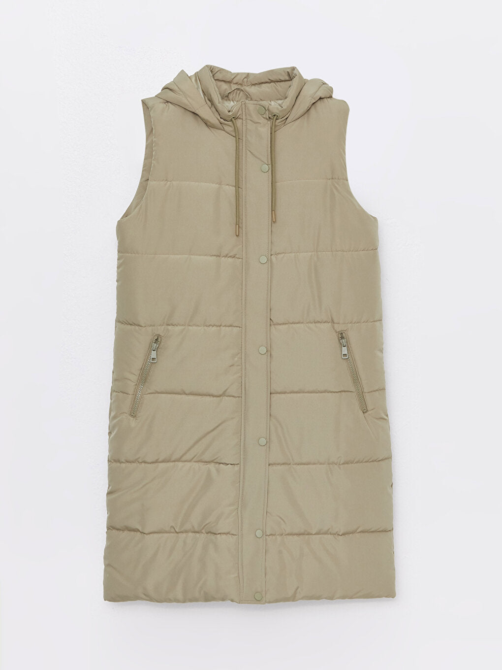 Women's Hooded Plain Puffer Vest