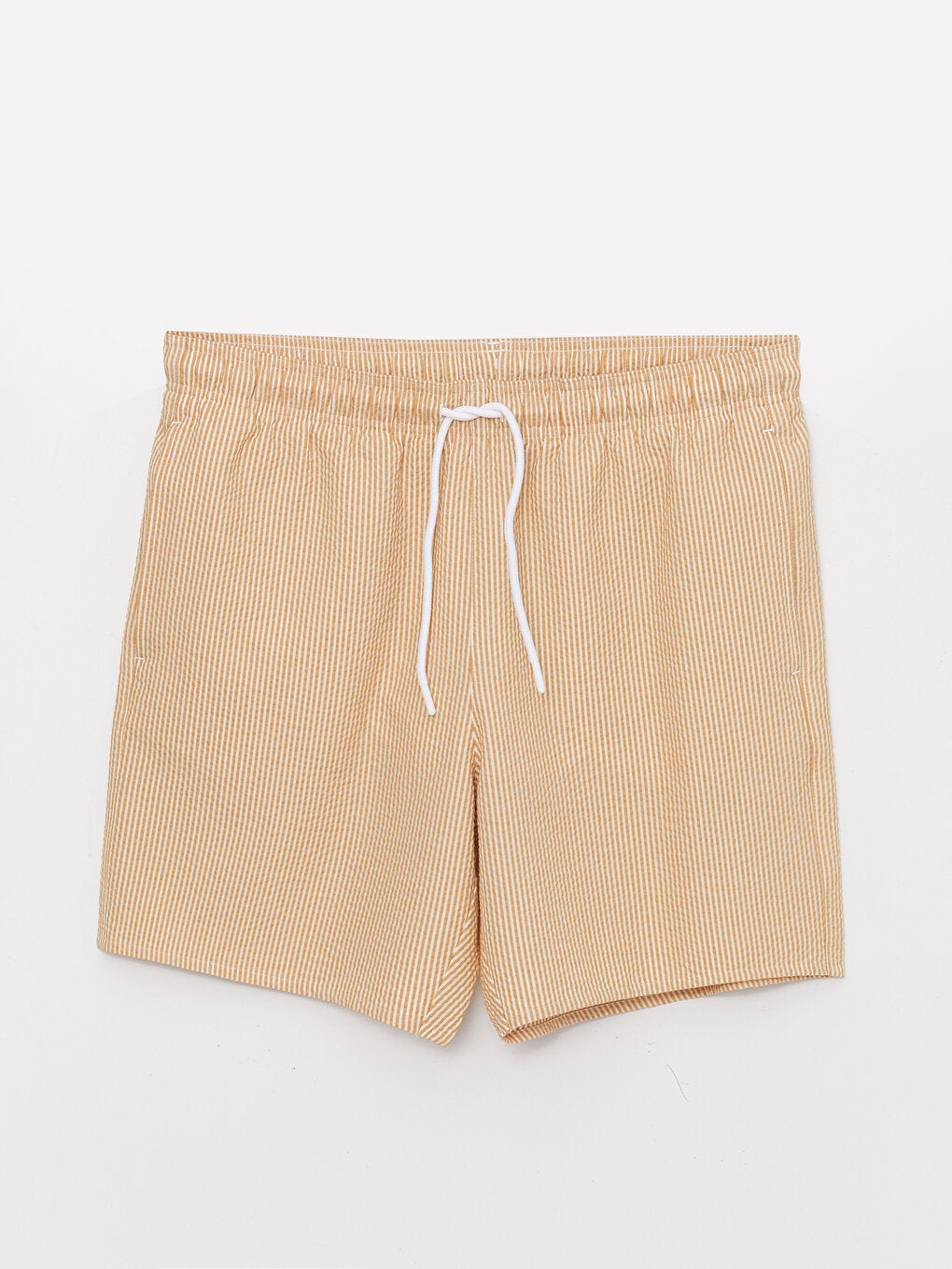 Short Length Striped Men's Swim Shorts