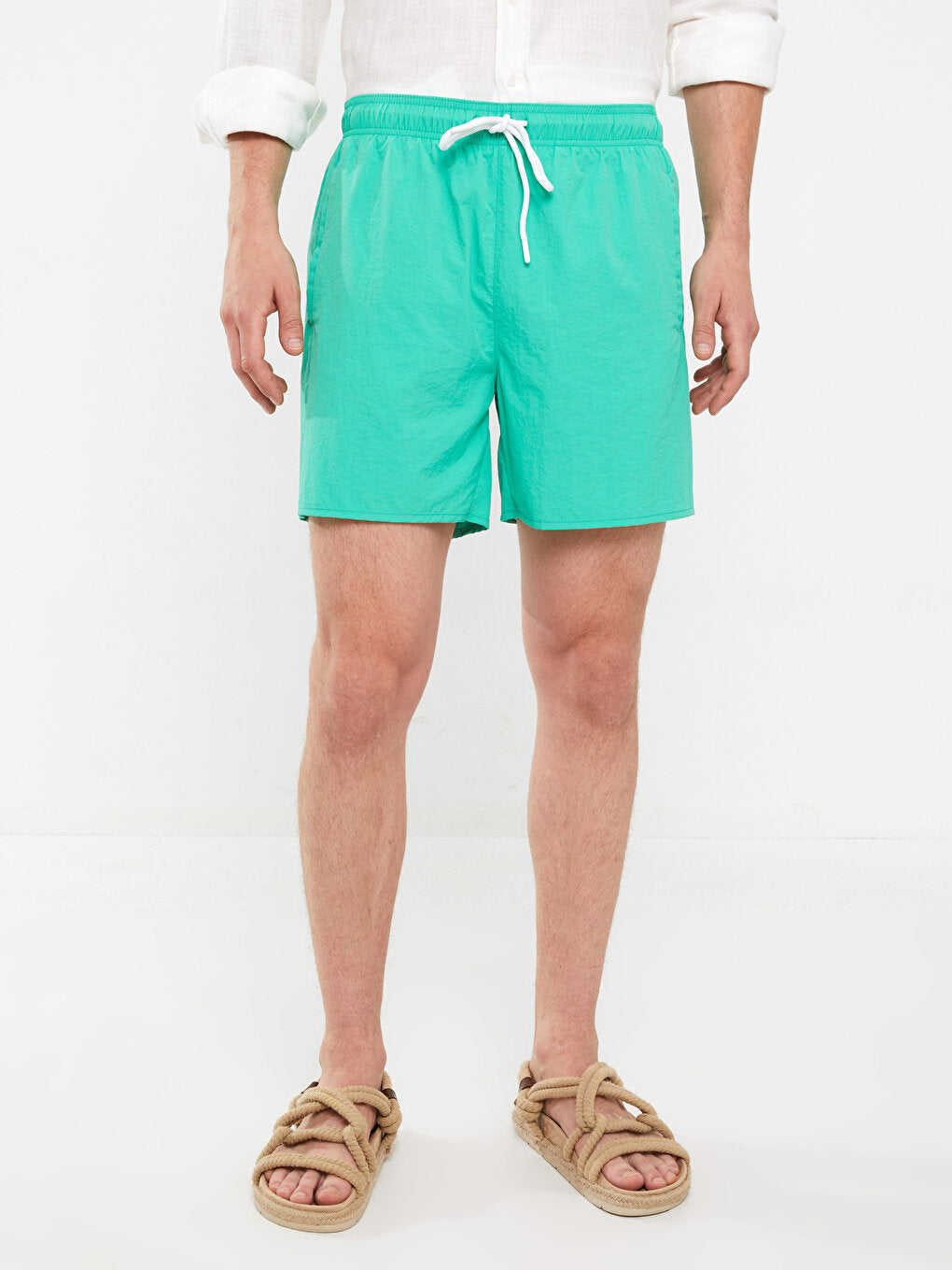 Short Length Basic Men's Swim Shorts