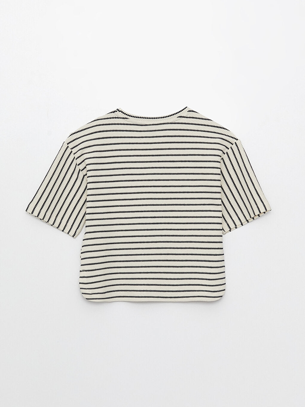 Crew Neck Striped Short Sleeve Girls' T-Shirt