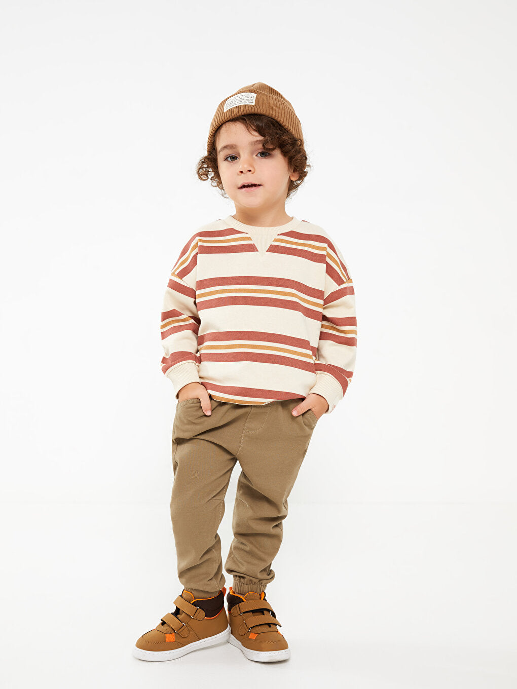 Baby Boy Jogger Pants with Elastic Waist