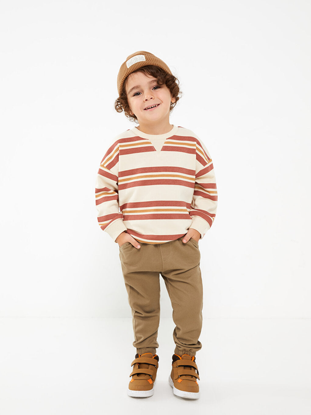 Baby Boy Jogger Pants with Elastic Waist