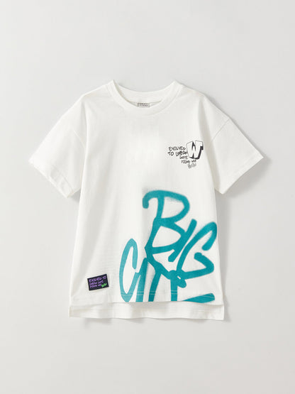 Comfortable Crew Neck Printed Boy's T-Shirt