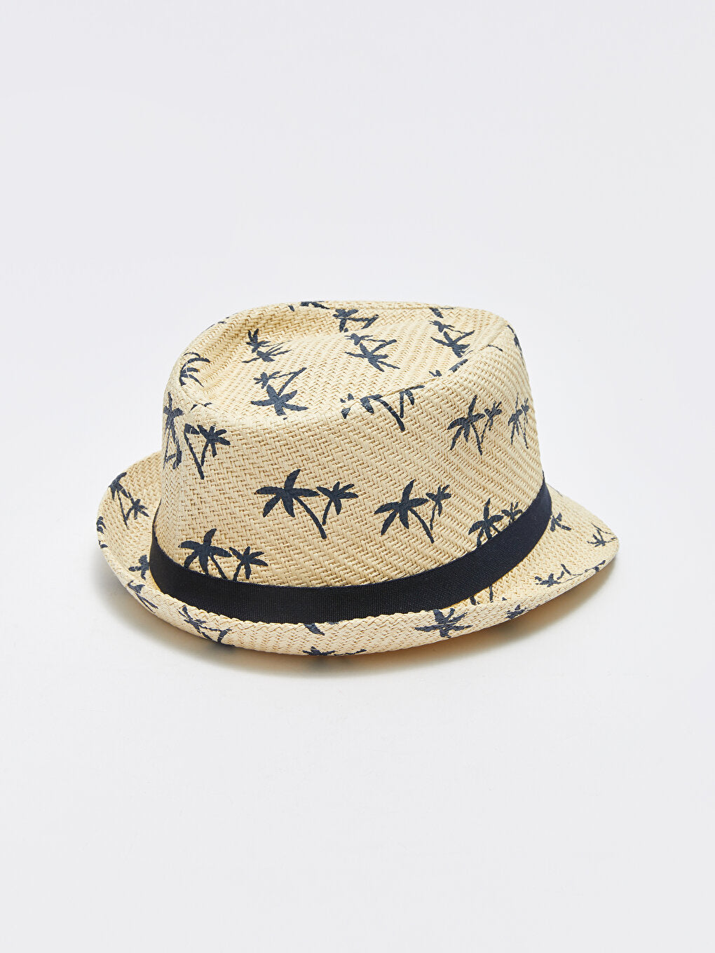 Printed Men's Straw Fedora Hat