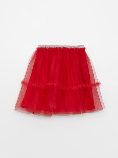 Tulle Girl's Skirt with Elastic Waist