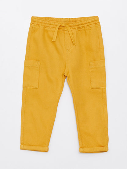 Basic Baby Boy Trousers with Elastic Waist