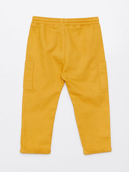 Basic Baby Boy Trousers with Elastic Waist