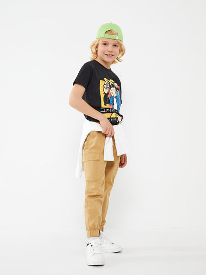 Basic Boy's Jogger Trousers with Elastic Waist