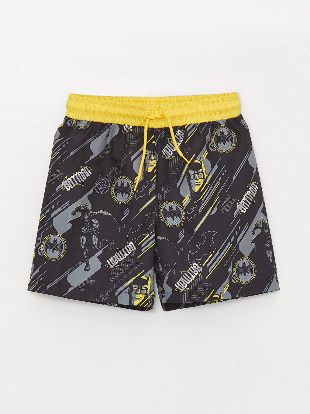 Crew Neck Batman Printed Boy's Undershirt and Swim Shorts