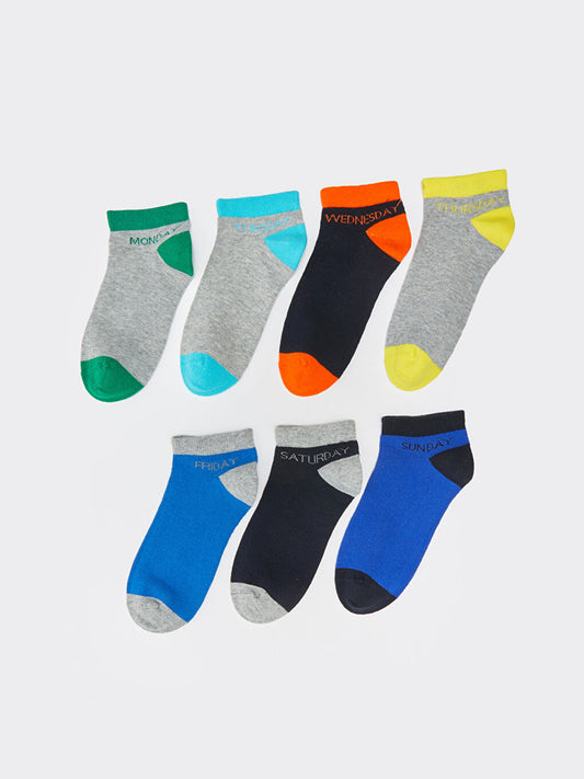 Color Blocked Boy's Booties Socks 7-pack