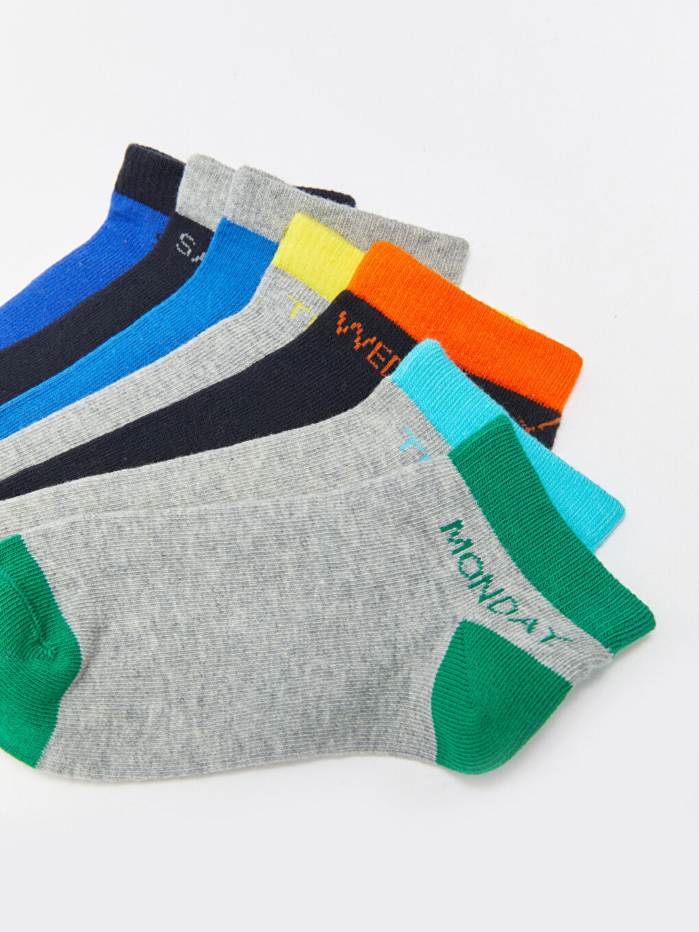 Color Blocked Boy's Booties Socks 7-pack