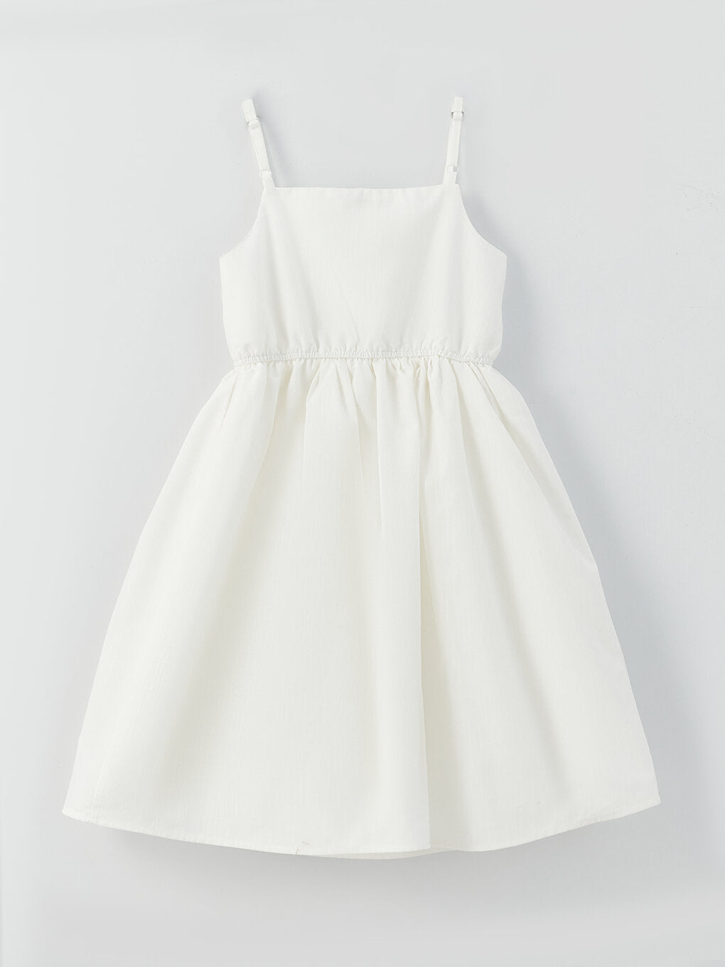 Square Neck Basic Strappy Girl's Dress