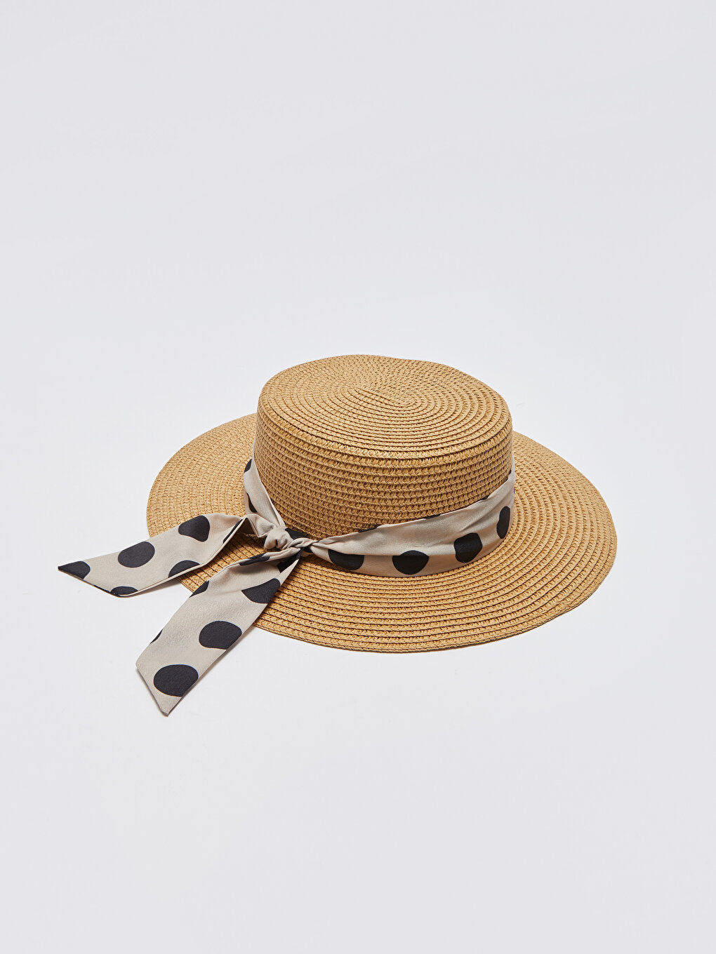 Women's Straw Fedora Hat with Piping