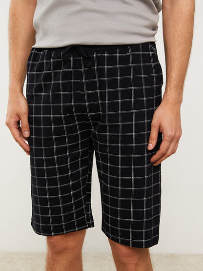 Standard Pattern Plaid Men's Pajama Bottom Shorts