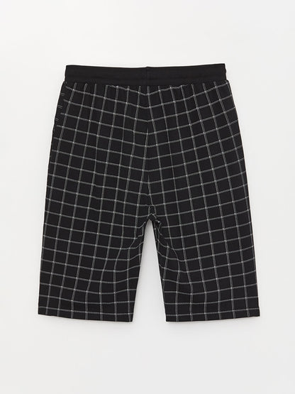 Standard Pattern Plaid Men's Pajama Bottom Shorts