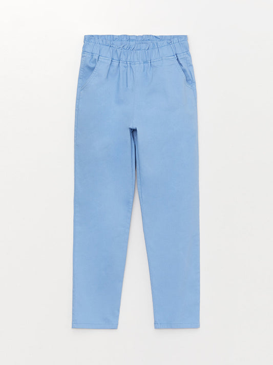 Basic Gabardine Paperbag Girl's Trousers