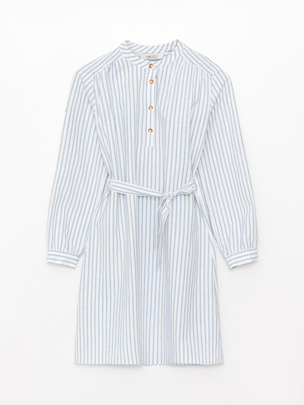 Judge Collar Striped Long Sleeve Girl's Tunic