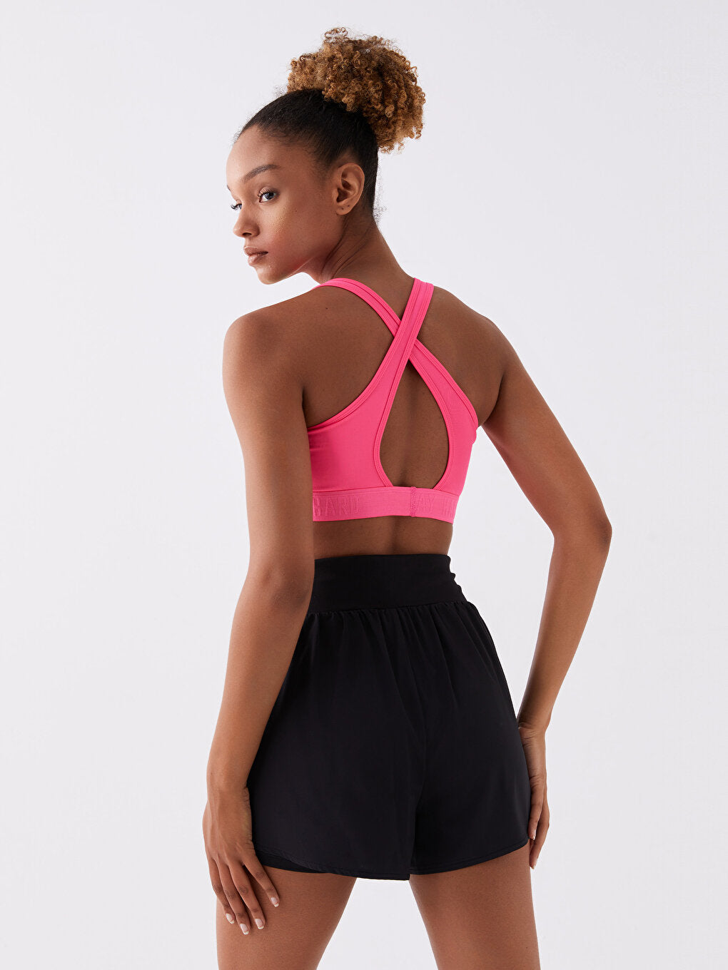 Self Patterned Sports Bra with Removable Pads