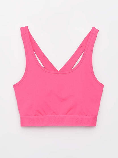 Self Patterned Sports Bra with Removable Pads