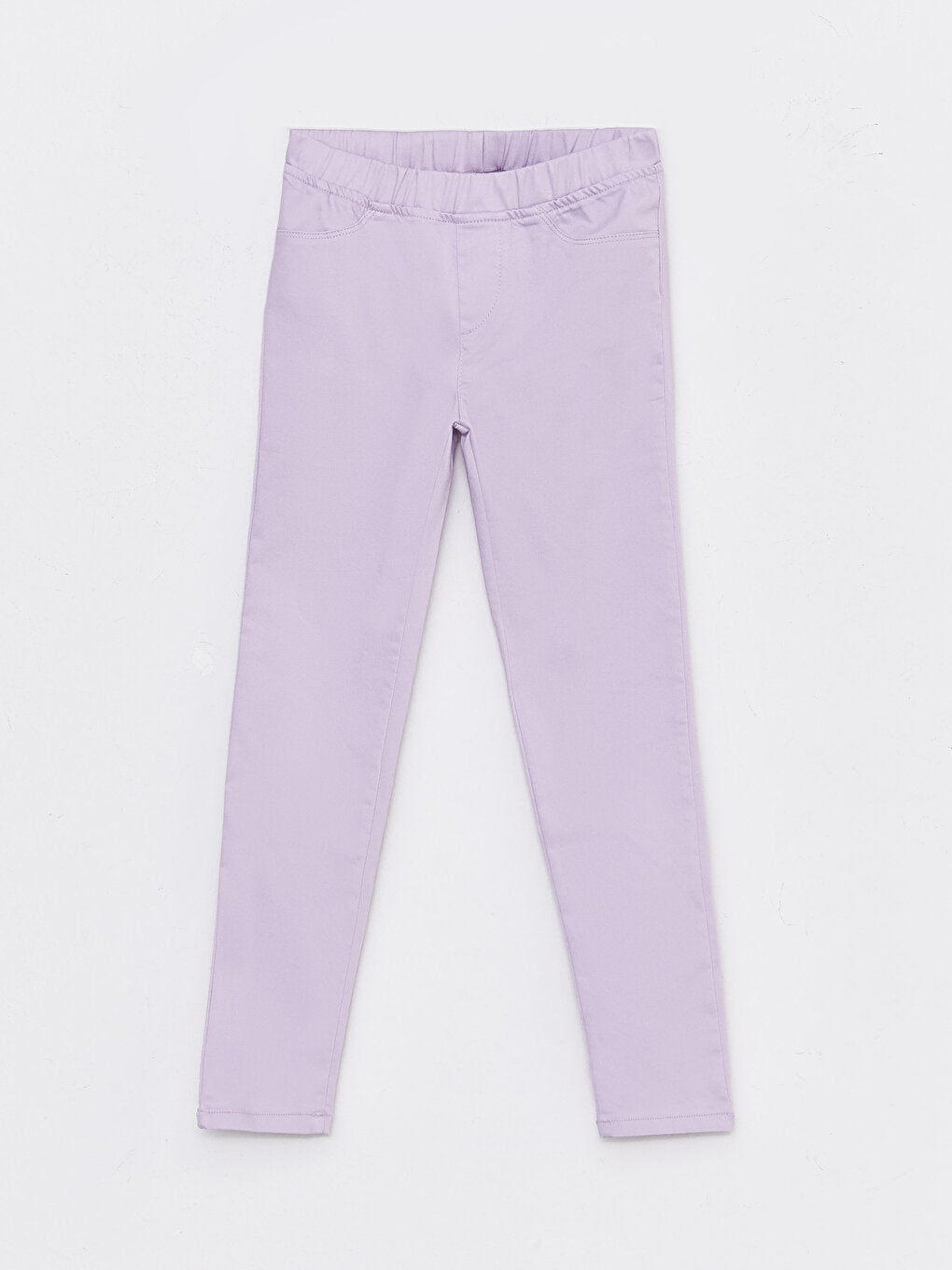 Basic Girl's Trousers with Elastic Waist