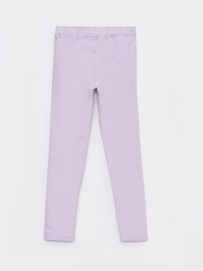 Basic Girl's Trousers with Elastic Waist