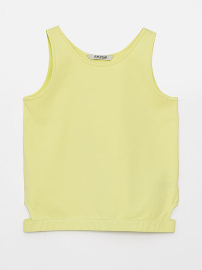 Crew Neck Basic Girl's Undershirt