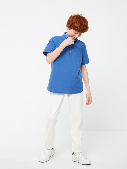 Basic Boy's Trousers with Elastic Waist