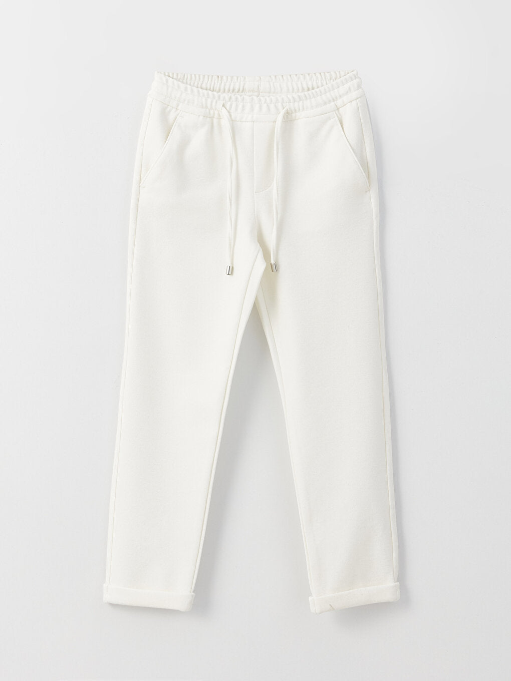 Basic Boy's Trousers with Elastic Waist