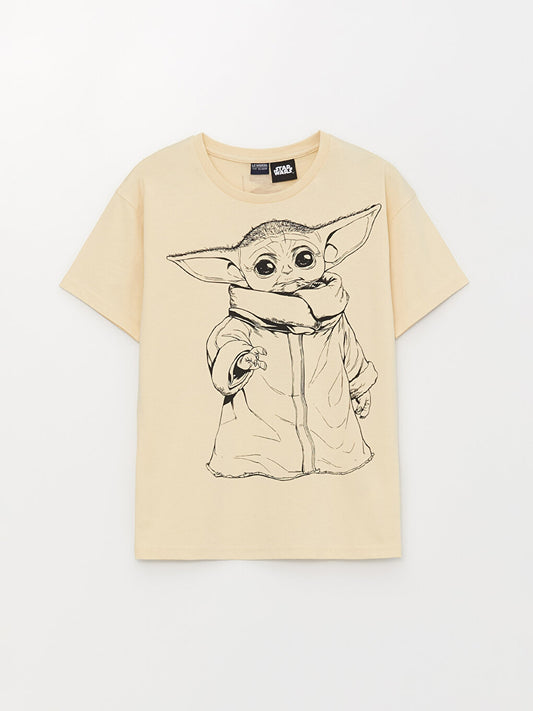 Comfortable Crew Neck Star Wars Printed Boy's T-Shirt