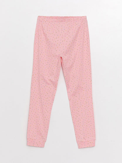 Patterned Women's Jogger Pajama Bottom with Elastic Waist