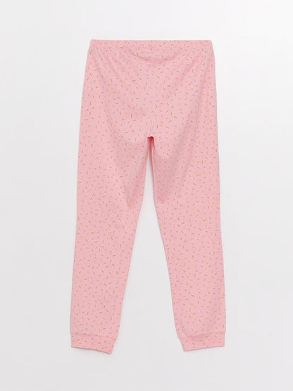 Patterned Women's Jogger Pajama Bottom with Elastic Waist