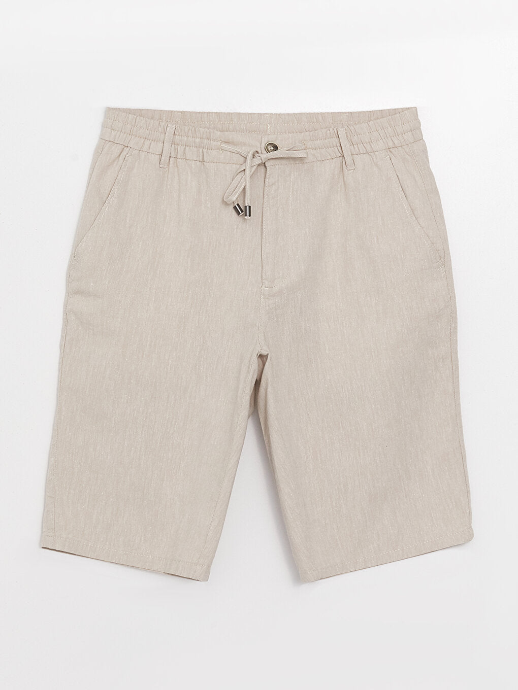 Standard Fit Linen Blend Men's Bermuda Shorts