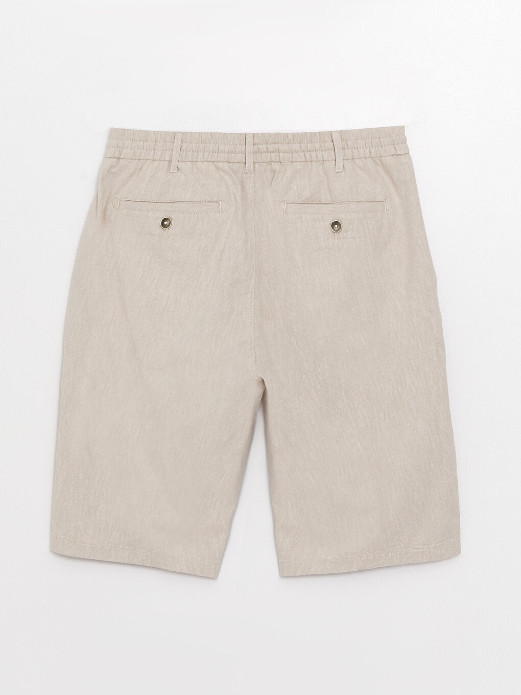 Standard Fit Linen Blend Men's Bermuda Shorts