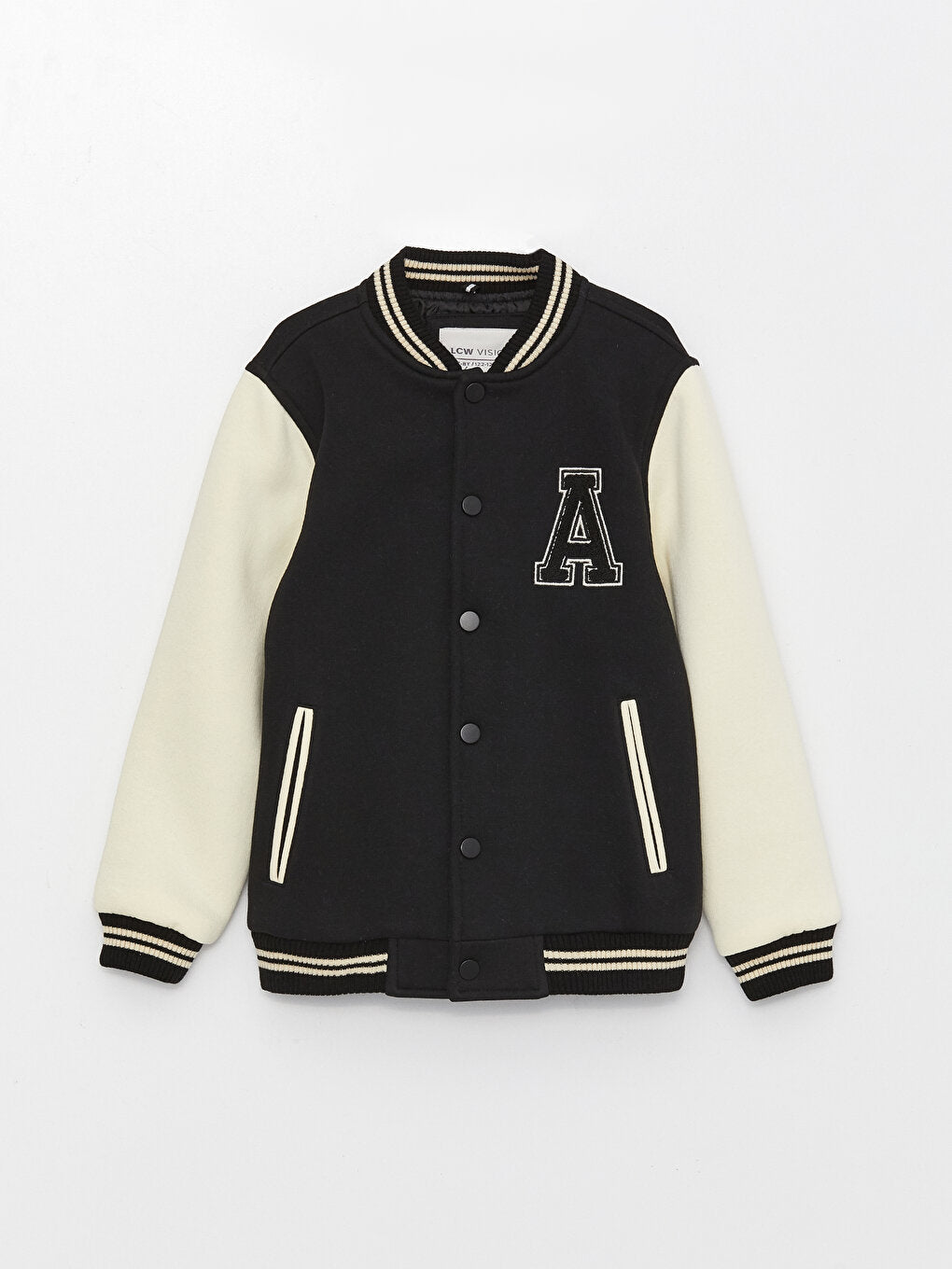 Embroidery Detailed Long Sleeve Boys' College Jacket