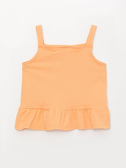 Square Neck Strap Girls Undershirt