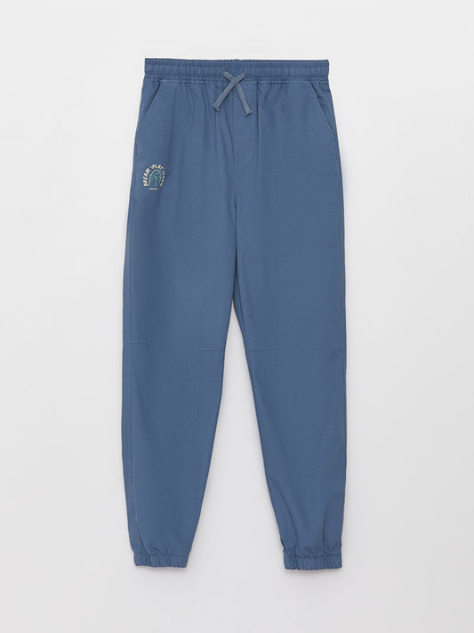 Printed Boy's Jogger Trousers with Elastic Waist