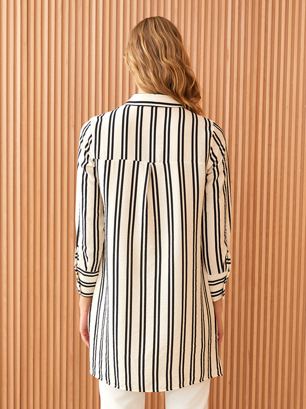 Striped Long Sleeve Women's Shirt Tunic