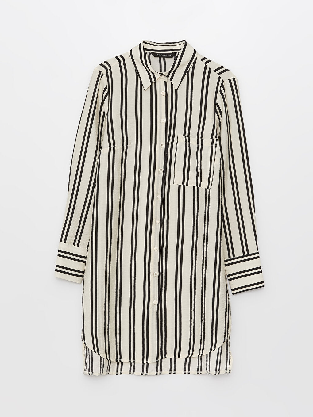 Striped Long Sleeve Women's Shirt Tunic