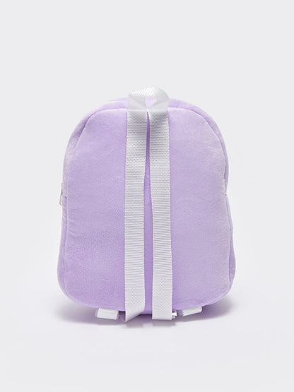 Girl's Backpack with Plush Rabbit Figure