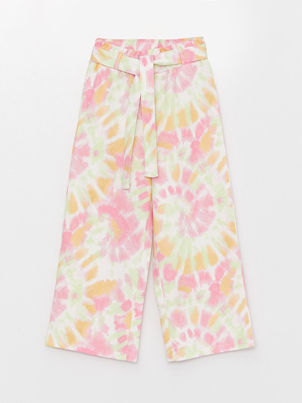 Girls' Trousers with Elastic Waist Batik Pattern