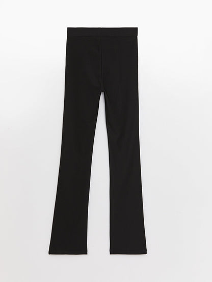 Elastic Waist Flared Women's Trousers