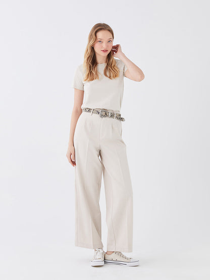 Women's Comfortable Fit Wide Leg Trousers