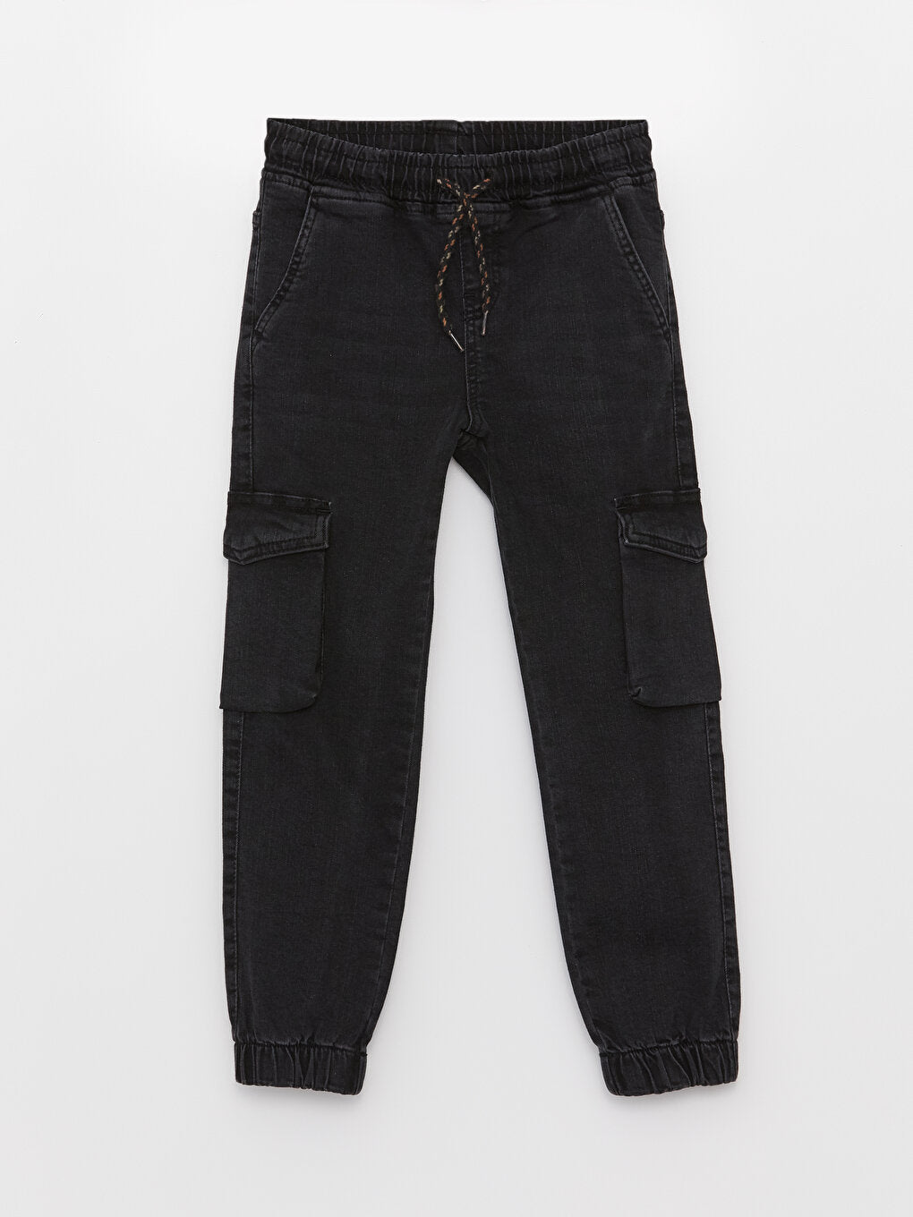 Basic Boy's Jean Jogger Trousers with Elastic Waist