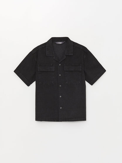 Short Sleeve Boy Jean Shirt