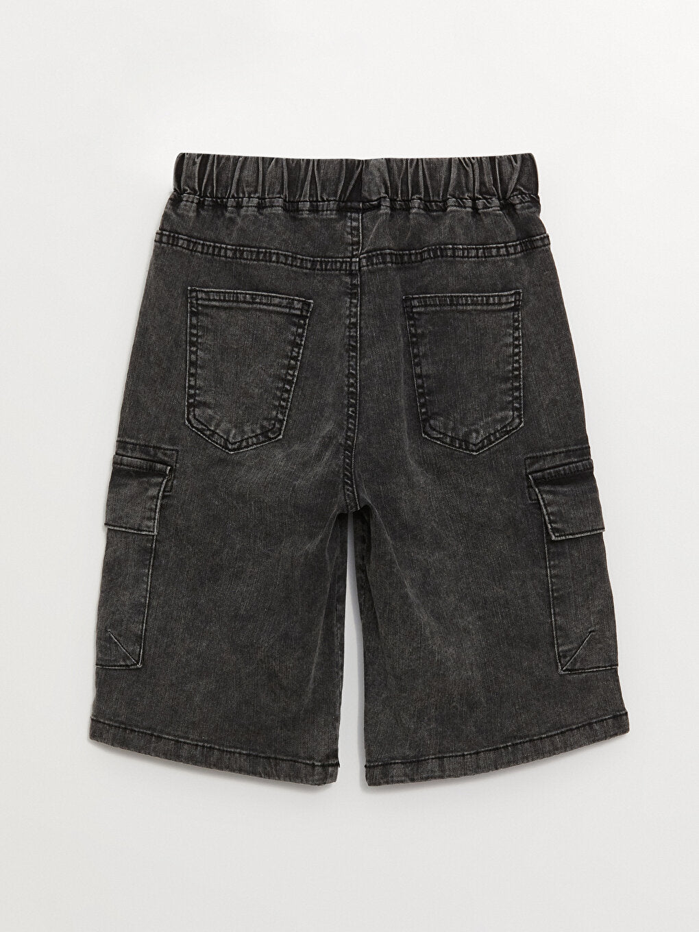 Boys' Cargo Jean Shorts with Elastic Waist