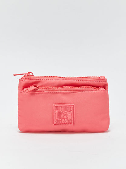 Women's Wallet with Parachute Fabric Label Detail