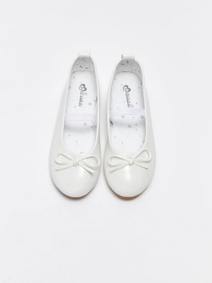 Girls' Ballerinas with Bow Detail