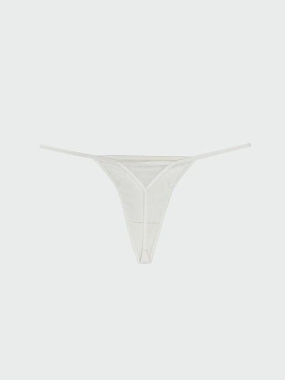 Satin Lace Detailed Thong Panties